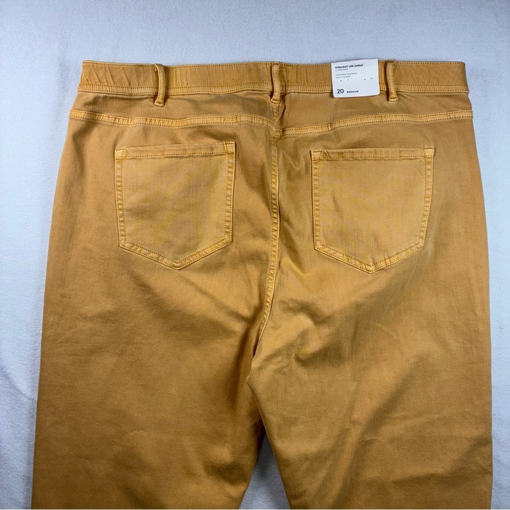 J. Jill Denim Straight Leg Ankle Jeans 20 Reg Sunflower Yellow Cuffed NWT - Picture 5 of 7